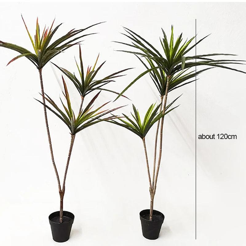 Large Artificial Dracaena Plants Tropical Potted Tree Fake Plastic